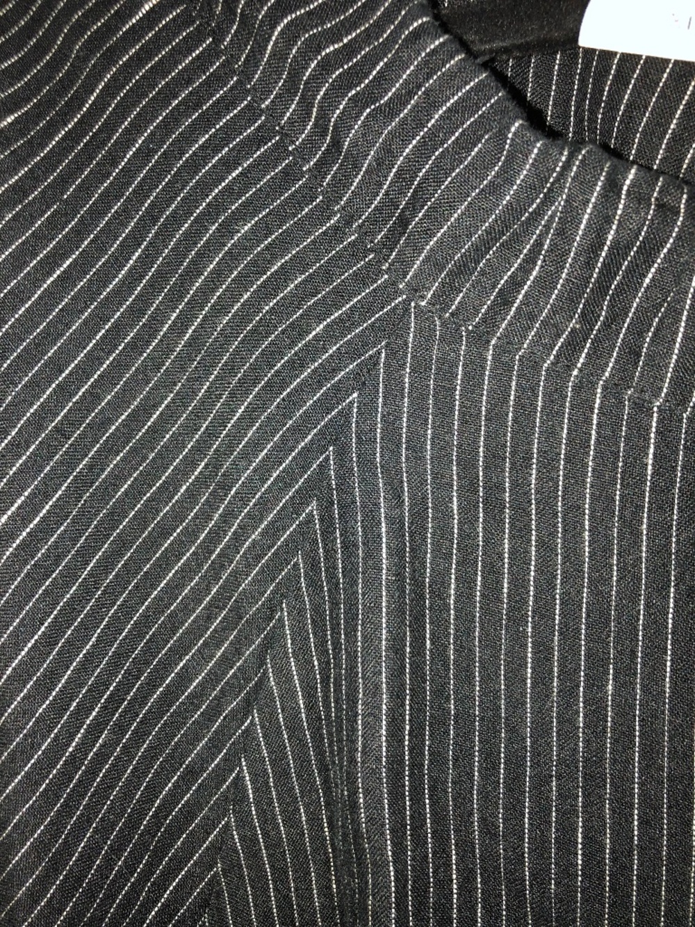 SON DE FLOR PINSTRIPE 100% LINEN MIDI CIRCLE SKIRT - XL - Picture 6 of 6